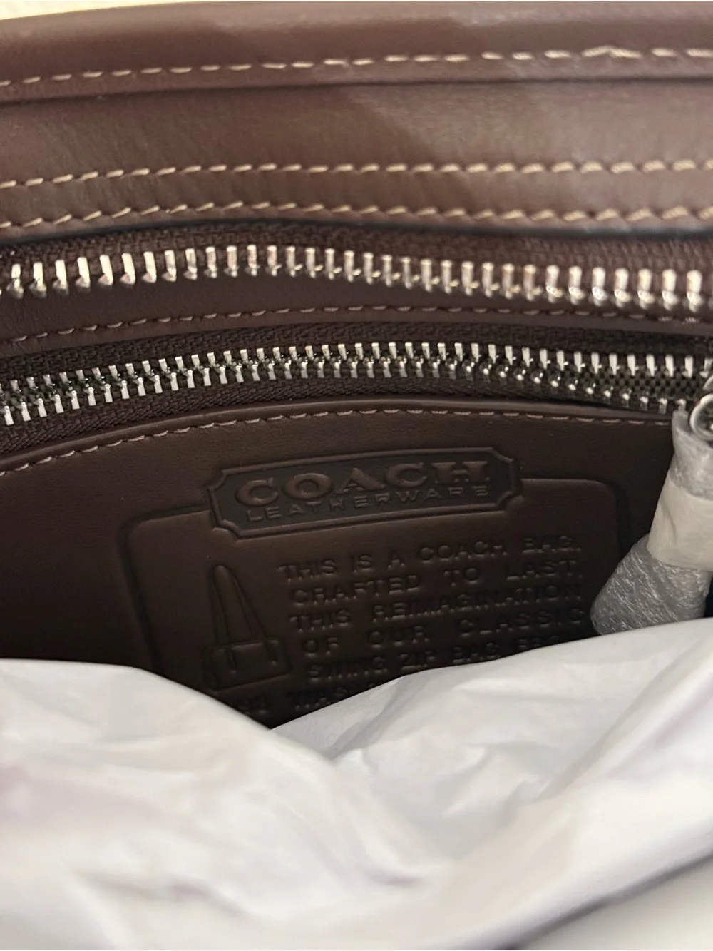 NEW COACH Maple Swing Zip Bag